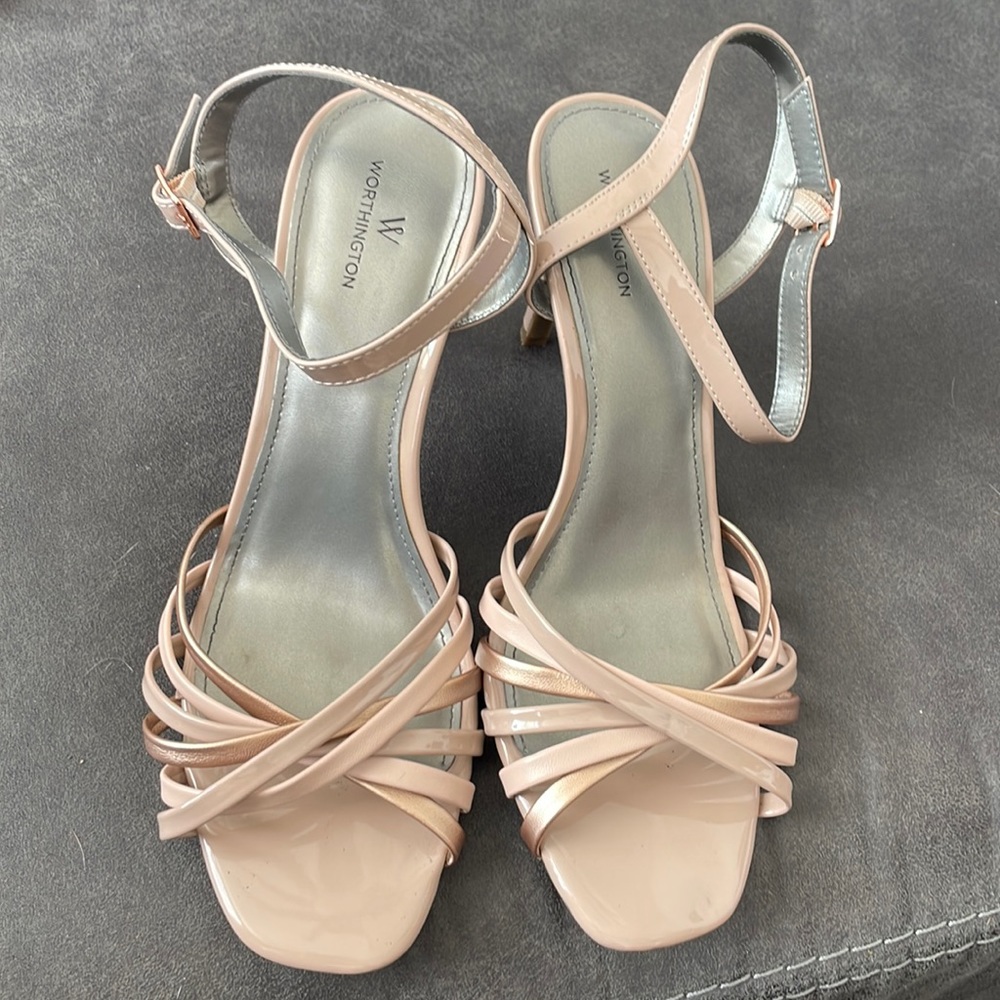 Nude pink high heels